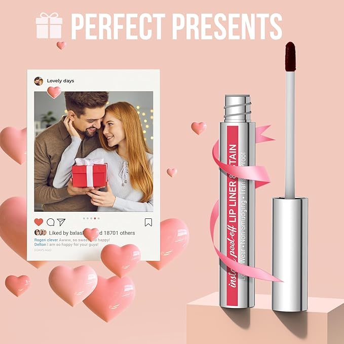 iMethod Natural Long Lasting Lip Stain Peel Off - Waterproof Stay On All Day, Transfer-Proof, Highly Pigmented, Instant Peel Off Lip Stain Color, Nude Pink