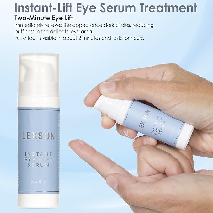 Instant Eye Lift Serum - Provides Immediate Visible Results, Lifts Away Appearance of Lines & Wrinkles. Dark Circles Under Eye Treatment, Eye Cream for Dark Circles and Puffiness