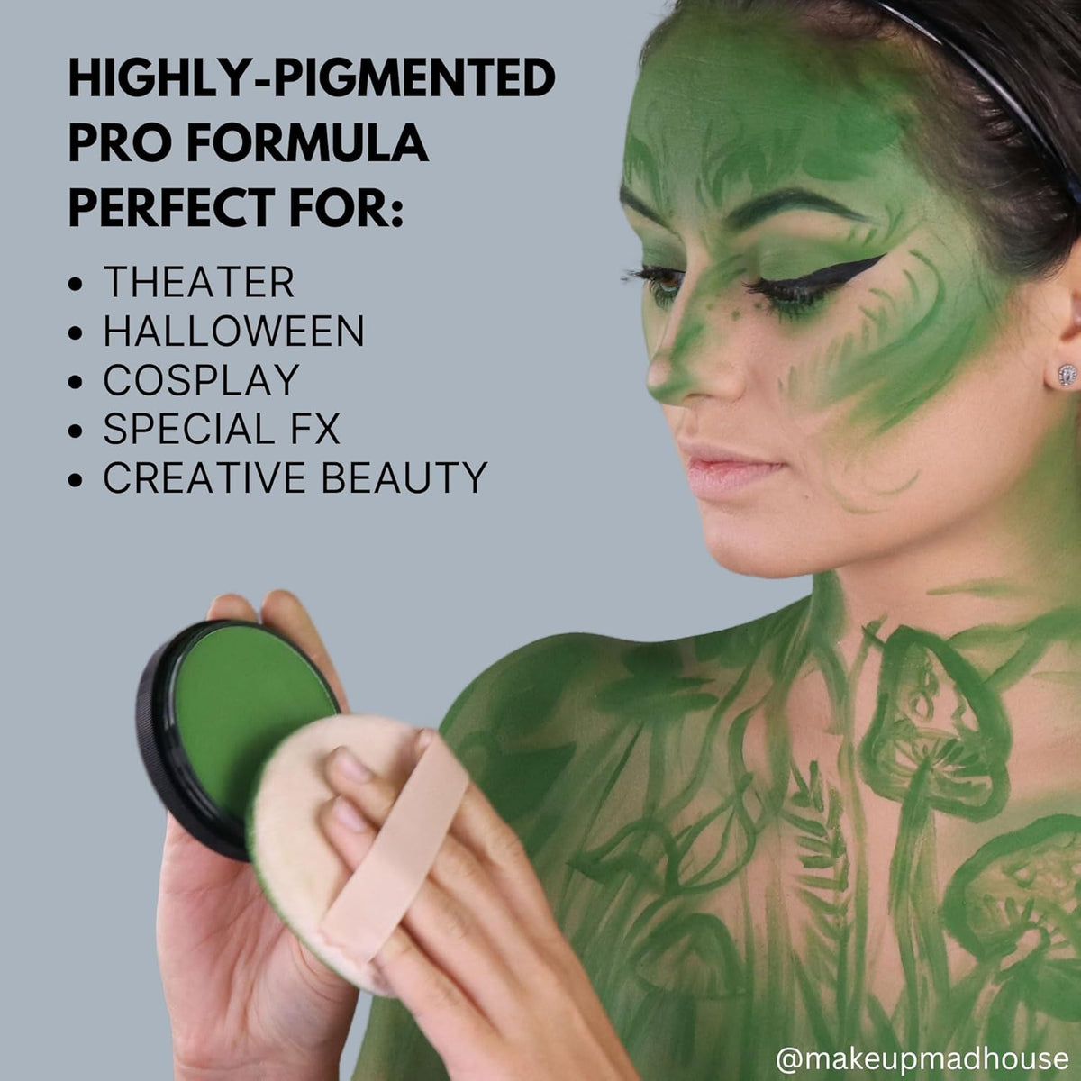 Mehron Makeup StarBlend Cake Makeup | Wet/Dry Pressed Powder | Powder Foundation | Purple Face Paint & Body Paint 2 oz (56g)