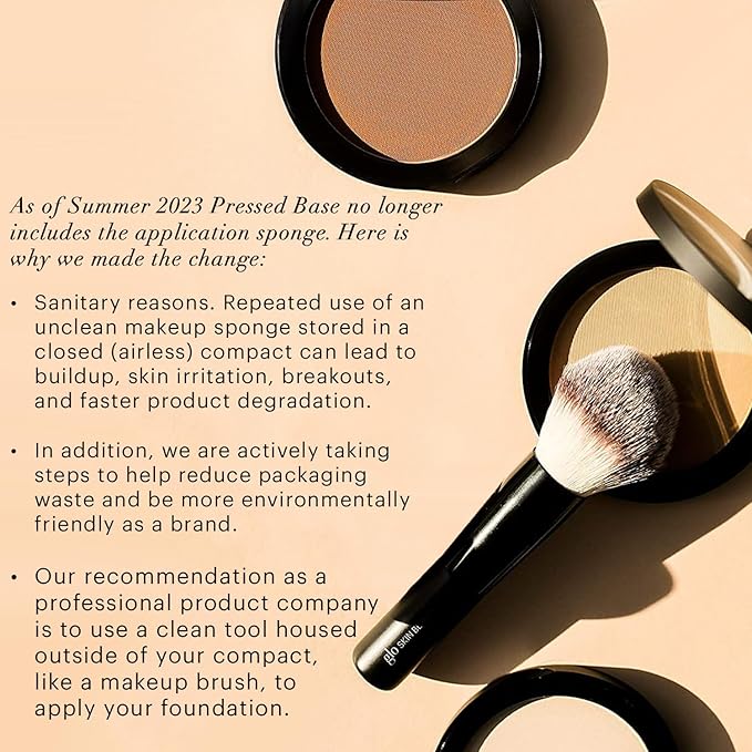 Glo Skin Beauty Pressed Base Powder Foundation Makeup (Chestnut Light) - Flawless Coverage for a Radiant Natural, Second-Skin Finish