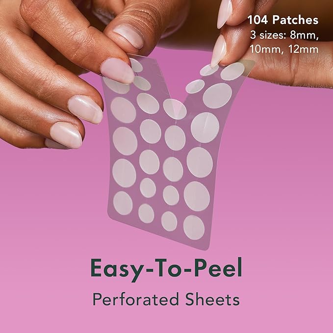 Rael Pimple Patches - Miracle Overnight Spot Cover, Thicker & Extra Adhesion, Hydrocolloid Acne Treatment for Face, Zits & Blemishes, Korean Skin Care, Vegan & Cruelty-Free, 3 Sizes (104 Count)