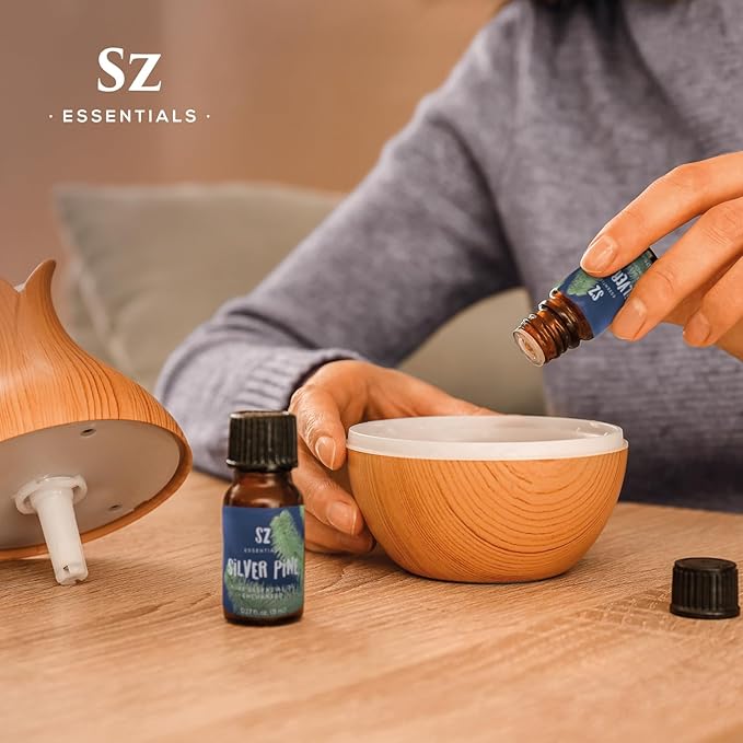 Silver Pine Essential Oil - 100% Pure & Undiluted- Extracted from Pinus Sylvestris - Clean & Fresh Scent with Woody Overtones - Therapeutic Grade & Vegan - 0.17oz (5ml)