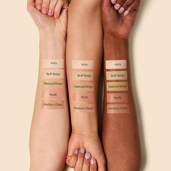 Mushroom Head Air Cushion CC Cream - BB Cream Face Makeup Foundation for Mature Skin Moisturizing Concealer Brighten Long-Lasting, Even Skin Tone for All Skin Types, Ivory Color