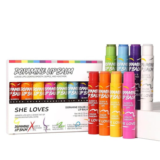 8PCS Tinted Lip Balm with Vaseline, 8 Colored Lip Balm Set, Natural Plumping Lip Balm Pack, Girls’ PH Lip Balm Bulk, Small Gifts Lipstick Sets For Women, Hydrating Lip Tint Balm, Soft Chap Sticks Pack
