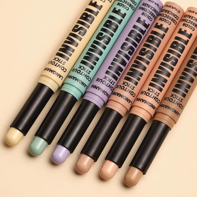 Jolilab 1 Color Contour Stick Concealer Stick Cream Palette Contour Multifunctional Contouring Makeup Kit for Face Highlighter Makeup Stick Set Long Lasting & Waterproof (06#deep, 1)