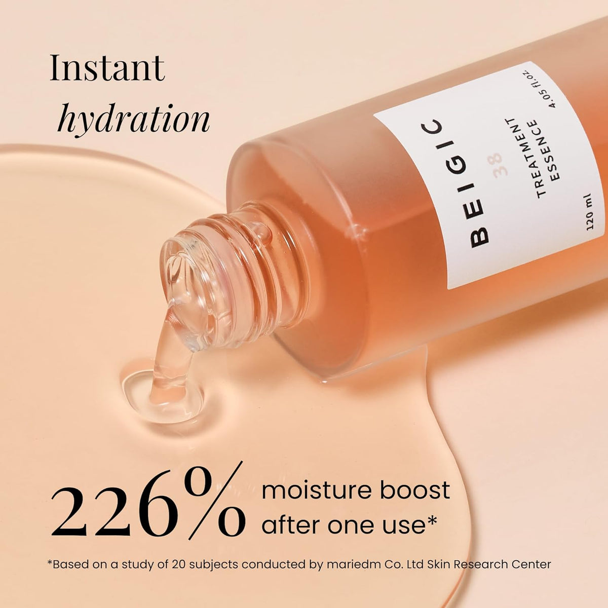 BEIGIC Treatment Essence - Hydrating Face Essence for Radiance & Smooth Skin Texture with Vegan Peptides & Niacinamide for Glass Skin (1.01 Fl. Oz)