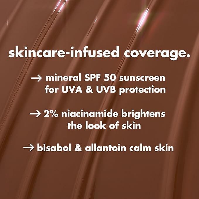 e.l.f. Halo Glow Skin Tint SPF 50, Tinted Moisturizer For Light, Buildable Coverage, Creates A Natural Glow, Vegan & Cruelty-Free, 14 Deep Warm