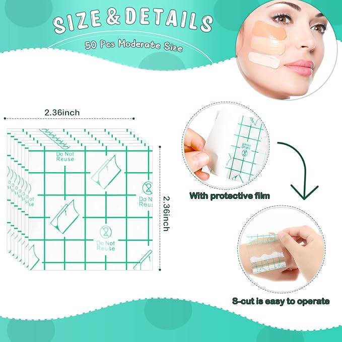 150 Pieces Makeup Hand Palette Single Use Makeup Hand Palette Disposable Adhesive Makeup Mixing Tray Cosmetic Makeup Palette Transparent Waterproof Makeup Tape for Makeup Artist