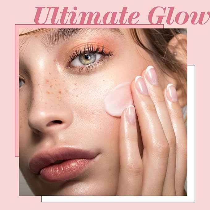 Touch in Sol Pretty Filter Glassy Skin Balm Primer 2 Pack – Skin Smooth Moisturizing Primer before Makeup - Natural Glow Face Cream Moisturizer with Shea Butter and Rose Flower Water, 1.05 oz.
