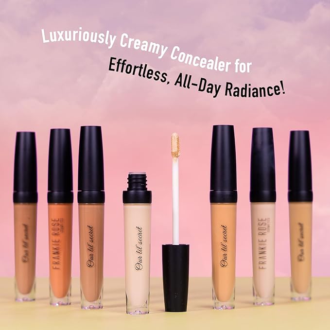 Frankie Rose Cosmetics Our Lil’ Secret Concealer – Sweat-Proof & Matte Under Eye Concealer, Long Lasting Concealer Full Coverage For Fine Lines, Dark Circles & Hide Imperfections - Toffee