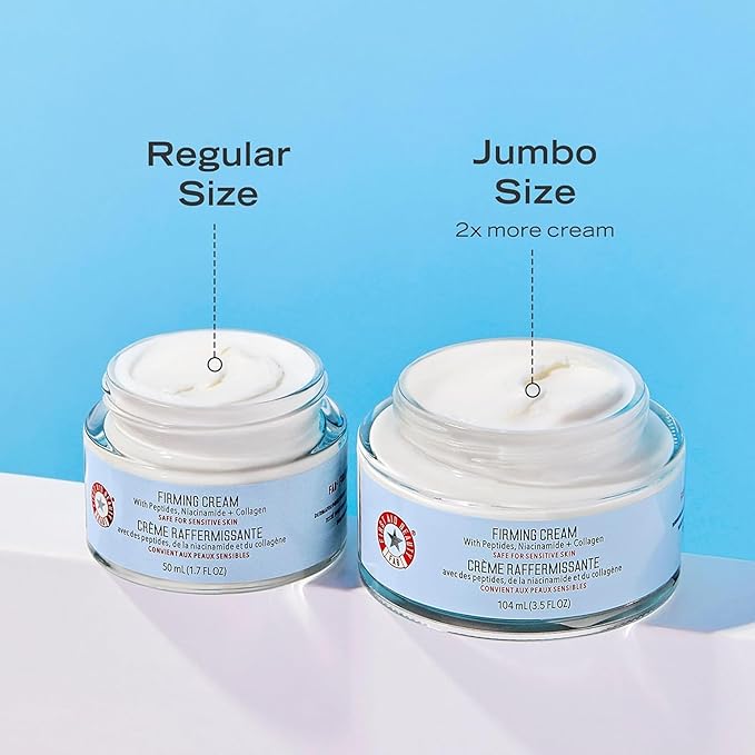 First Aid Beauty Firming Collagen Cream with Collagen, Peptides and Niacinamide – Day + Night Anti-Aging Face Moisturizer – 1.7 fl oz