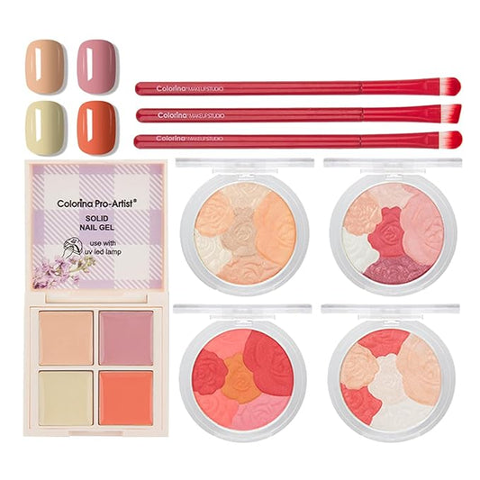 All in One Professional Makeup Kit for Women Girls Holiday Makeup Gift Sets Xmas Essential Bundle Include Eyeshadow Palette Lipstick Blush Concealer Eyeliner Mascara Brush Eyebrow Pencil