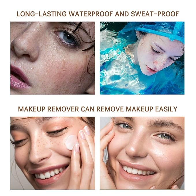 2 Pcs Freckle Pen Set, Natural Lifelike Fake Freckles Makeup Pen Magic Brown Color Freckles Makeup Tool Long-Lasting Waterproof Dot Spot Pen for Effortless Sunkissed Makeup (Dark Brown)