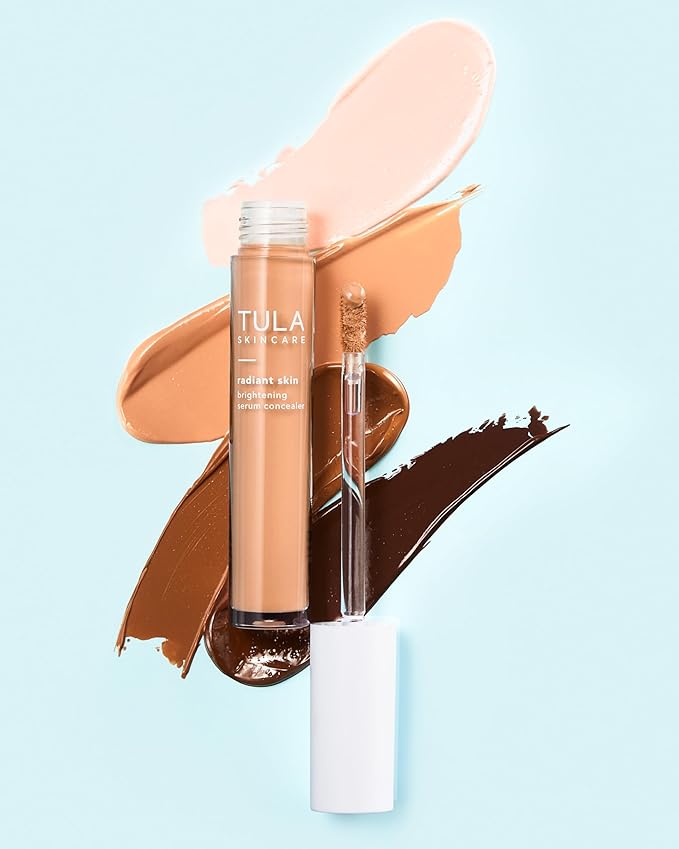 TULA Skin Care Radiant Skin Brightening Serum Concealer - Conceals Dark Circles & Discoloration, Longwearing & Crease-Resistant, Brightens the Appearance of Skin Over Time, Shade 190, 0.18 fl oz.