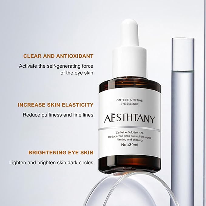 Caffeine Niacinamide Organic Carnosine Serum 1 Fl Oz / 30ml Reduce fne lines around the eyesFirming and shaping Anti-Aging,Moisturizing, Anti-Wrinkle Eye Serum - Skin Repair (Caffeine)