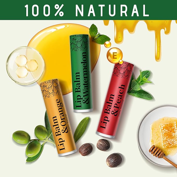 126 Pcs Lip Balm Bulk, 12 Flavored Pack of Lip Balms Natural Lip Balm Pack Moisturising Organic Lip Balm Set for Cracked Lips, Bulk Gifts Stocking Stuffers Party Favors(4.2g/0.15oz)