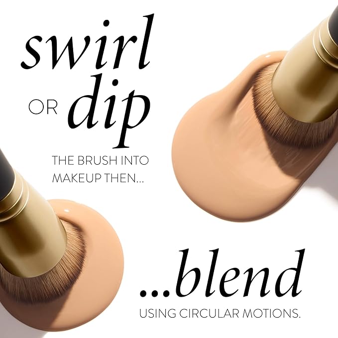 LAURA GELLER NEW YORK Full Coverage Foundation Blending Brush for All Face Makeup & Foundation
