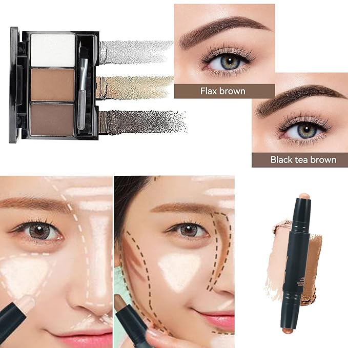 All in One Makeup Gift Set for Women Full Kit for2x14-color eyeshadow palettes,5xlipgloss sets,mascara,eyeliner,eyebrowpowder,eyebrow pencil, foundation, highlighter stick etc
