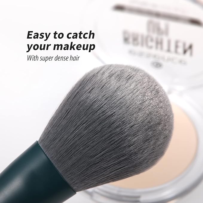 DUcare Makeup Brushes Set 17 Pcs with Brush Cleaning Mat and Makeup Sponge Professional Face Powder Eye Shadow Powder Liquid Cream Kit Gift Box