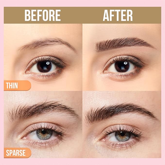 iMethod Curved Eyebrow Pen and Brow Gel Clear - Eyebrow Pencils for Women with Natural Hair Like Strokes, Eyebrow Makeup for All-Day Defined, Waterproof, Smudge-proof, Dark Brown