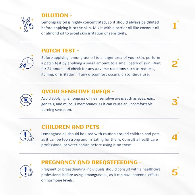 HIQILI 1 Fl Oz Lemongrass Essential Oil, 100% Pure Natural Undiluted for Diffuser, Hair - 30ml