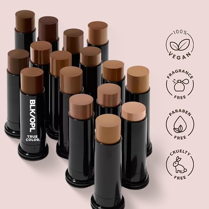 BLK/OPL Skin Perfecting Foundation Stick, SPF 15 Buildable & Blendable Face Foundation Makeup with Matte Finish - Full Coverage, Color Correcting & Sculpting - Hypoallergenic (Beautiful Bronze)