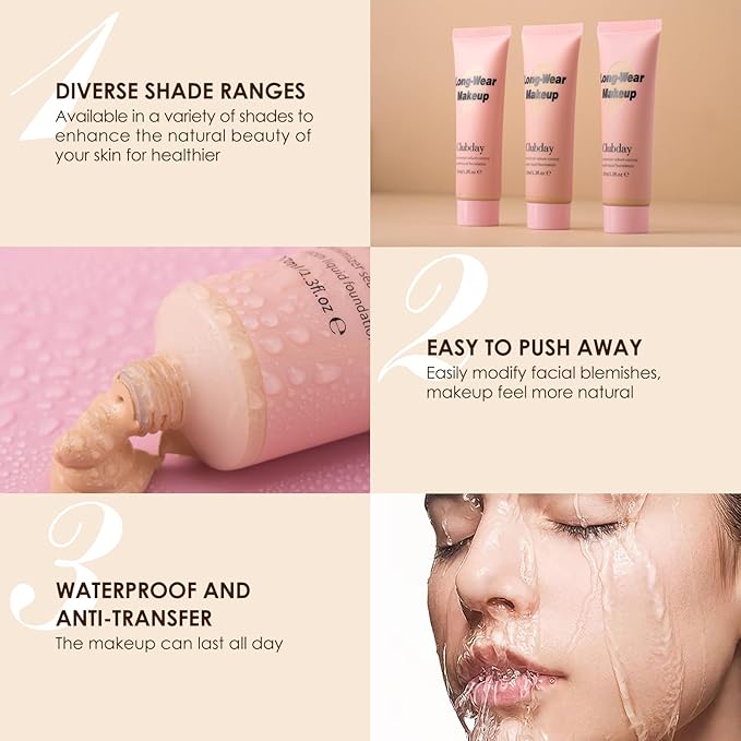 Liquid Foundation Full coverage Long-Lasting Buildable Weighless Foundation Cream Active Wear Color Stay Makeup-02