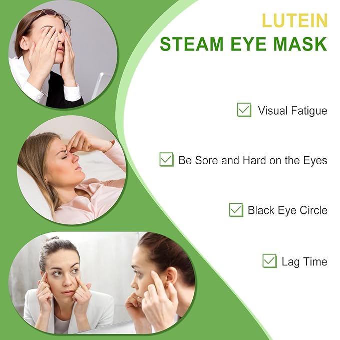 10PCS Steam Eye Mask, Relieve Eye Fatigue, Can be Used for Eye Relaxation, Jet Lag or Insomnia, Disposable Heated Steam Eye Mask, Rich in Nutrients Heated to Promote Absorption (Fragrance-Free)