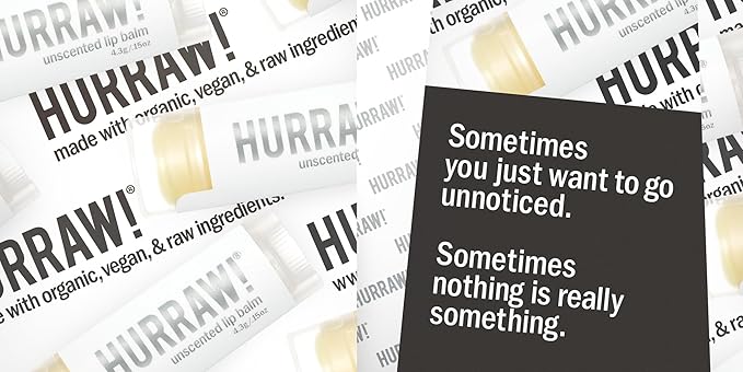 Hurraw! Unscented Lip Balm, 2 Pack: Organic, Certified Vegan, Cruelty and Gluten Free. Non-GMO, 100% Natural Ingredients. Bee, Shea, Soy and Palm Free. Made in USA