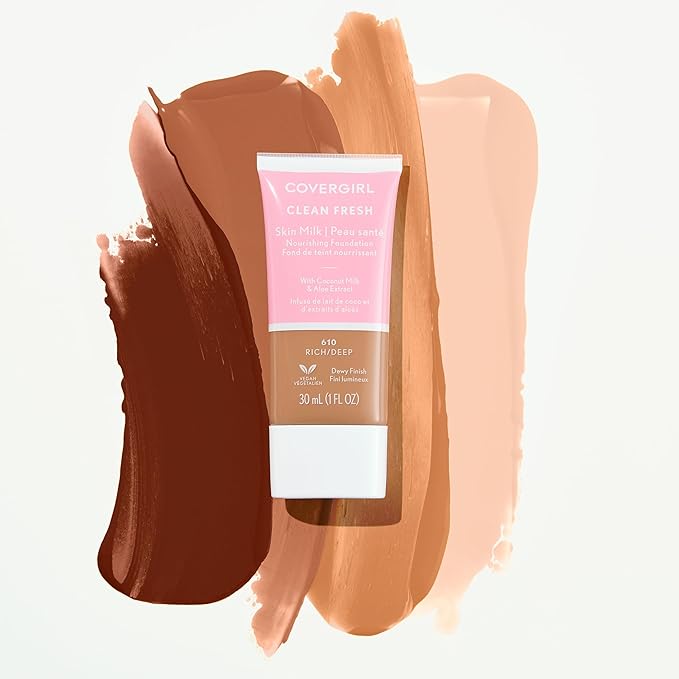 COVERGIRL, Clean Fresh Skin Milk Foundation, Rich/Deep, 1 Count