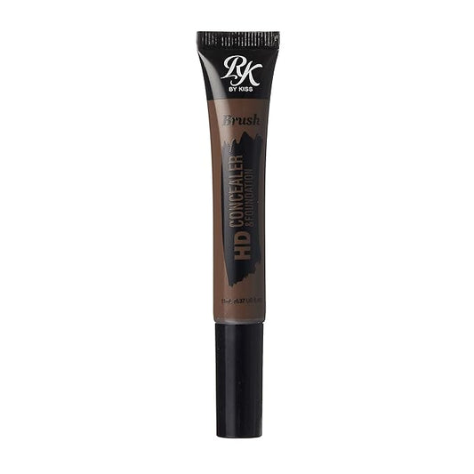Ruby Kisses HD Concealer & Foundation Flawless Full Cover Brush Face Makeup (Mahogany)