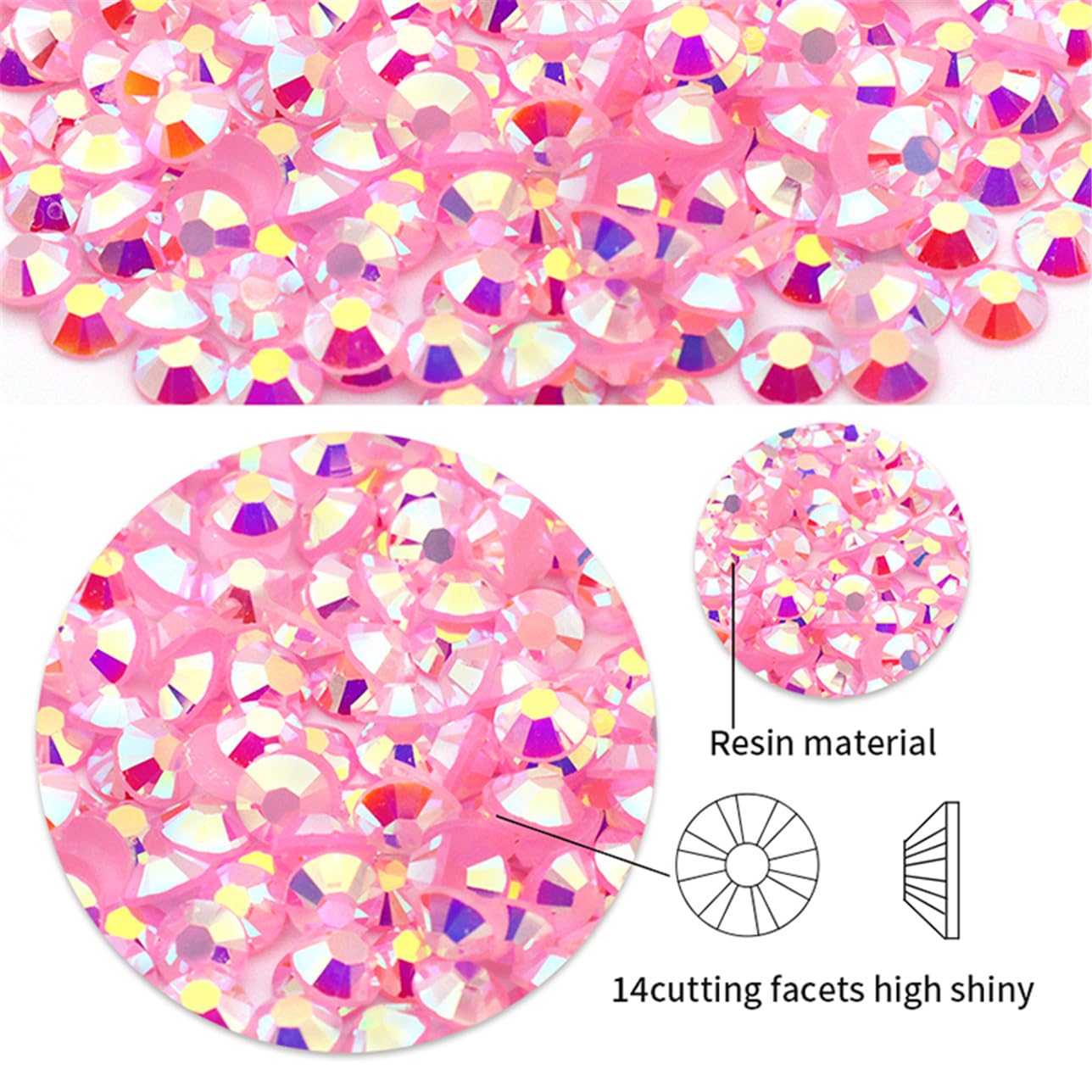 2250 Pcs SS16 4mm AB Flatback Rhinestones for Nails Art Crafts Glitter Round Shine Gems Crystals DIY Clothes Shoes （Bronze AB）