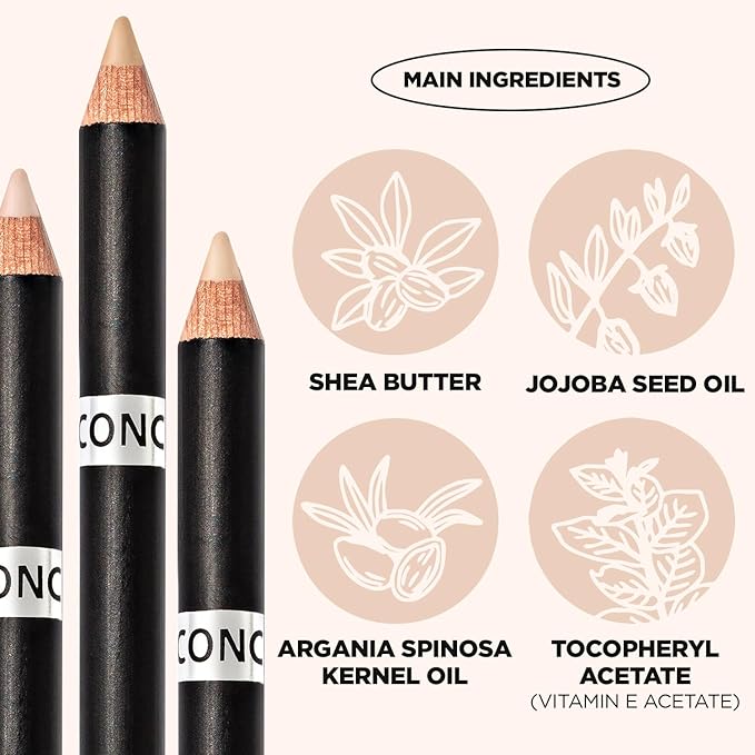 THESAEM Cover Perfection Concealer Pencil – Non Comedogenic spot Eraser - Conceal Blemish,Aging Spot,Acne&Freckle – Multi-Use Under Eye Concealer for Dark Circle,1.4g (0.5 Ice Beige)