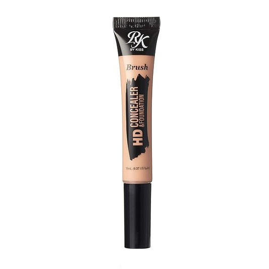 Ruby Kisses HD Concealer & Foundation Brush Flawless Full Coverage Face Makeup Lightweight Highlighter Long Lasting Under Eye Conceals Contour Corrector (Nude)