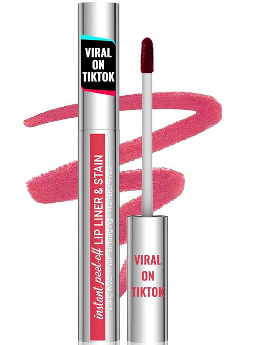 iMethod Natural Long Lasting Lip Liner - Peel Off, Waterproof Stay On All Day, Transfer-Proof, Highly Pigmented, Instant Peel Off Lip Stain Color, Rose
