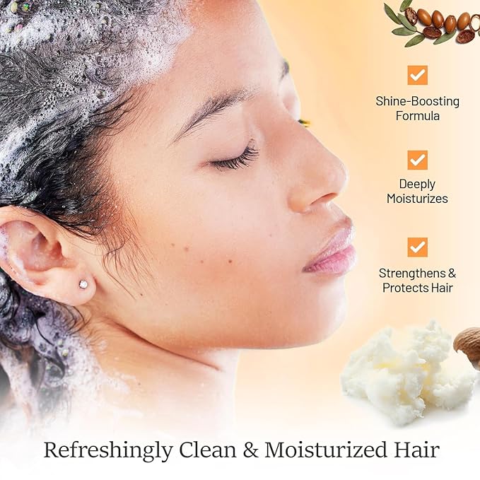 Herbishh Argan Hair Mask (150ml) + Argan Oil Shampoo & Conditioner (16.9 fl.oz Each) Hair Care Set – Deep Cleansing & Hydration, Ideal for Repairing Dry, Frizzy & Colored Hair – Sulfate & Paraben Free