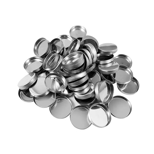 56 Pack Empty Round Metal Pans Size 26mm for Eyeshadow Palette Magnetic Makeup Palette (Height 3.5 mm)