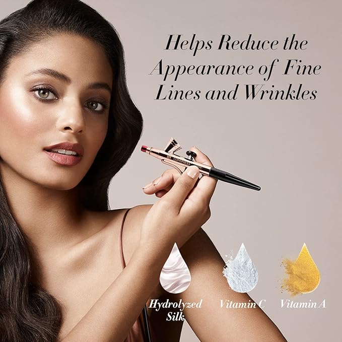 Luminess Air Silk 4-In-1 Airbrush Foundation- Foundation, Shade 170 (.5 Fl Oz) - Sheer to Medium Coverage - Anti-Aging Formula Hydrates and Moisturizes - Professional Makeup Kit for Cordless Air Brush