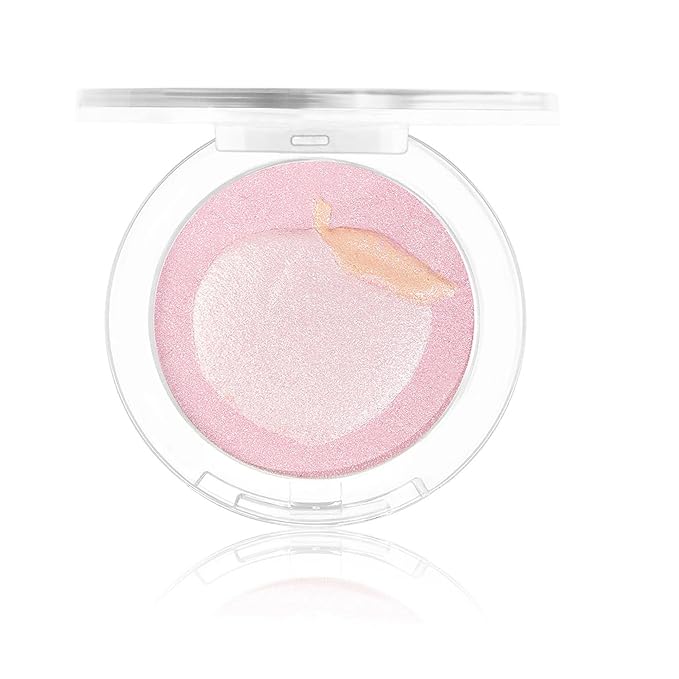 Glitter Highlighter Highlight Makeup, Fruit Glitter Face Illuminator Highlighter, Diamond Sparkly Highlighter Iluminadores Illuminator Make Up for Face Body Cheek (#01 Peach)