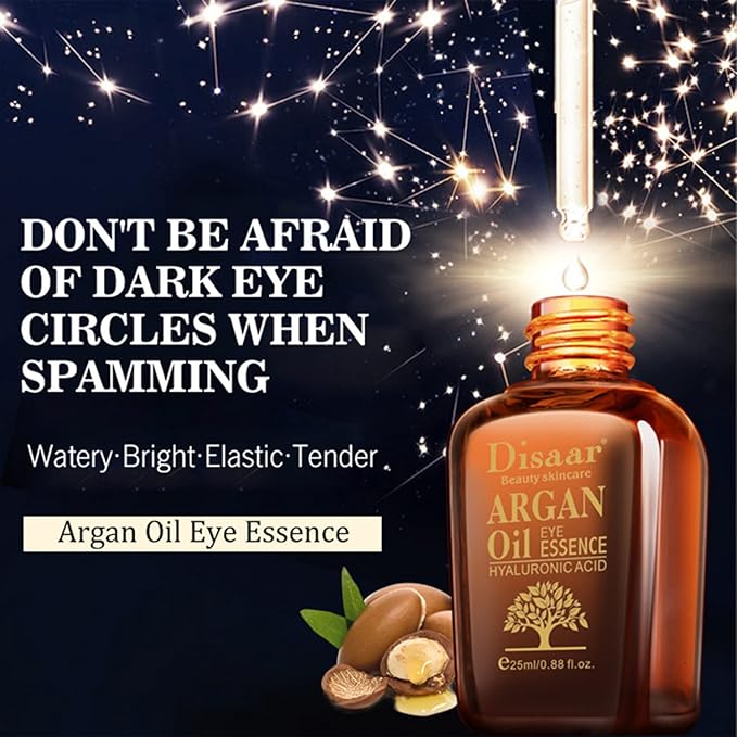 Argan Oil Eye Essence Hyaluronic Acid Anti-Wrinkle Anti-Aging Remove Eyes Pouch 25ml/0.88fl.oz