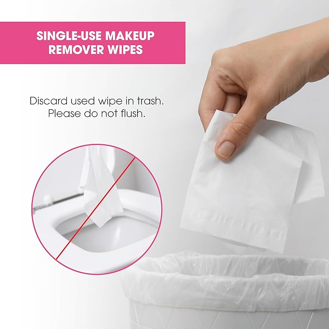 Diamond Wipes Face Cleansing and Waterproof Makeup Remover Wipes, Case of 250 Wipes, Alcohol Free Wipes with Vitamin E