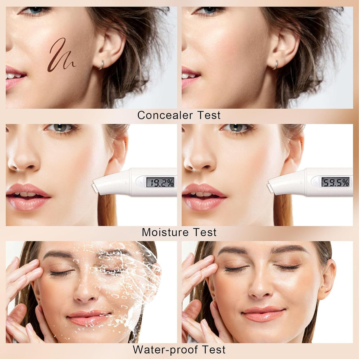 Mushroom Head Air Cushion CC Cream - BB Cream Face Makeup for Mature Skin, Moisturizing Cover Balm Foundation & Long-Lasting Color Correcting Concealer, Even Skin Tone for All Skin Types (Buff Beige)