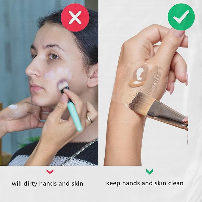 150 Pieces Makeup Hand Palette, Disposable Cosmetics Mixing Palette Foundation Mixing Tray Adhesive Waterproof Transparent Palettes for Makeup Art (2.36 X 2.36 Inch)