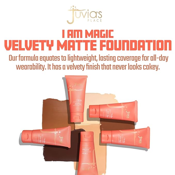 Juvia's Place I Am Magic Velvety Matte Liquid Foundation 640 - Malta - Light w/Peachy Undertone, Makeup Foundation Full Coverage, Lightweight, Long Wear, Velvety Matte Finish