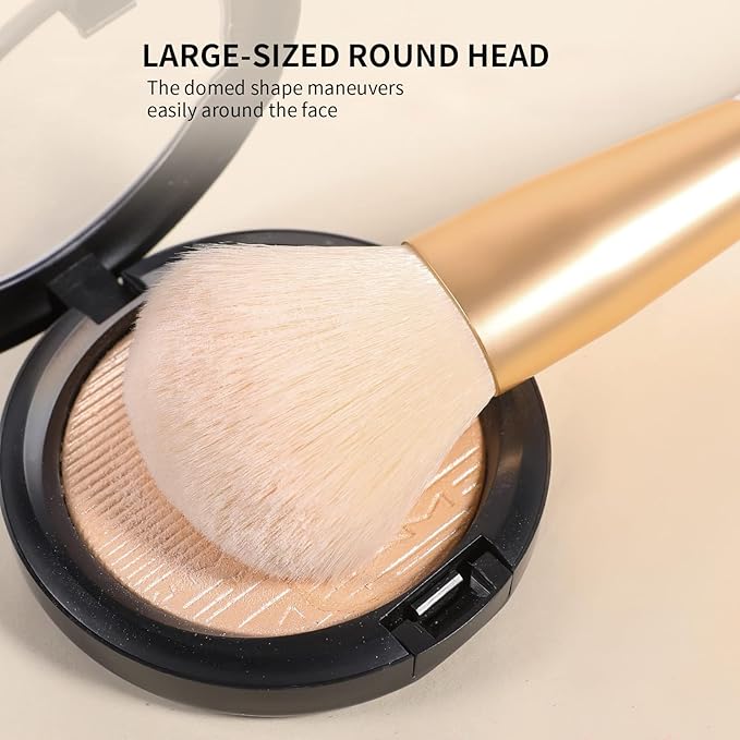 DUcare Powder Brush - Fluffy Large Makeup Brush With Soft Synthetic Bristles For Quick Makeup Setting and Blush for Flawless Application