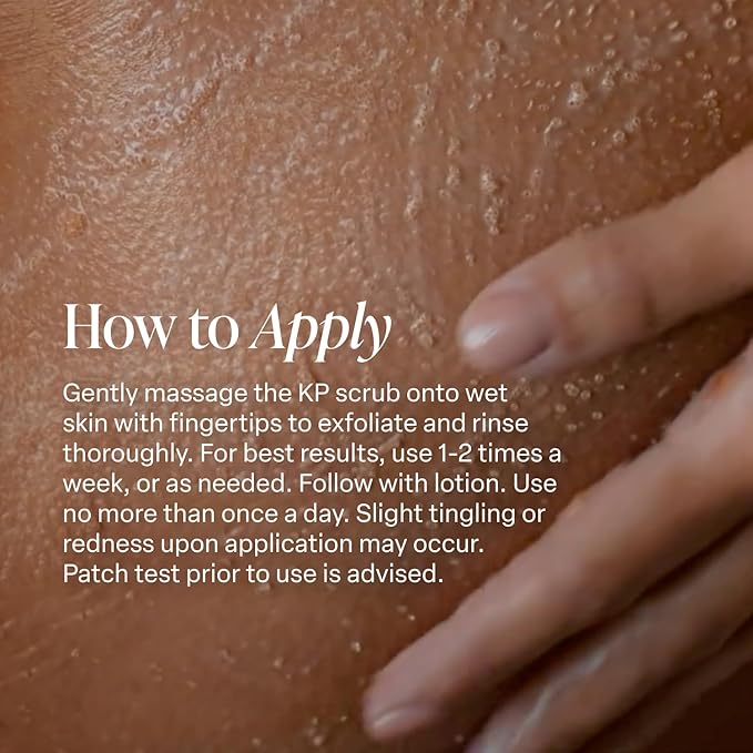 Saltair KP Body Scrub. 10% Glycolic Acid Treatment with Volcanic Sand and Plant Moisturizers. Fragrance-Free Physical Chemical Exfoliator. Exfoliating Body Scrubber for Rough Bumpy Skin, 10oz.