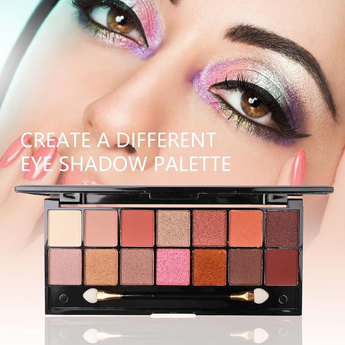 Makeup Set for Girls, Rainbow Makeup Kit, Beauty Boxes with Brushes and Cosmetics, Fashionable Makeup Case Organizer, Pink