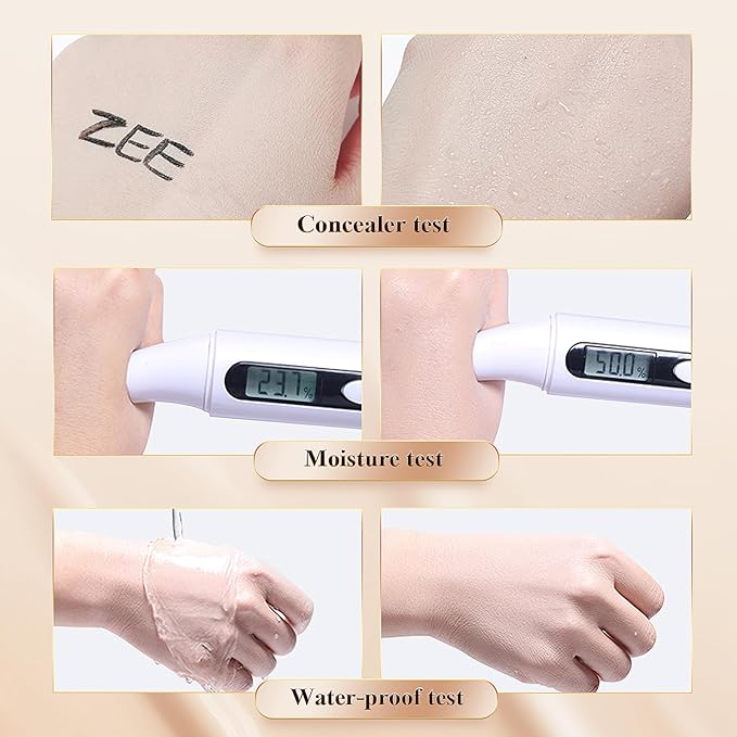 Mushroom Head Air Cushion CC Cream - Oil Control & Moisturizing Concealer Makeup Base, Brighten Long - Lasting Even Color Correcting Concealer Full Coverage for All Skin Types (Medium Deep)