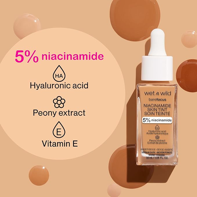 wet n wild Bare Focus Niacinamide Skin Tint | Mahogany