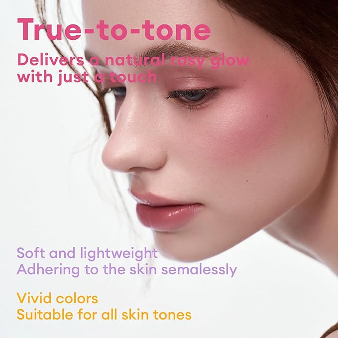 ITY Mood Blush, Blush for Cheeks Makeup,Moisturizing Creamy Blush Dual Funtions, Highly Spreadable, 0.18 oz (5.2g) in Turned On